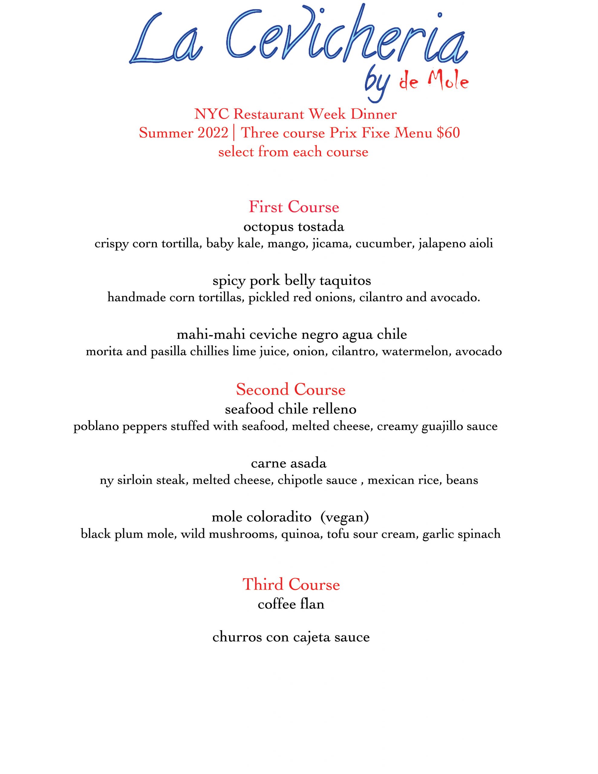 ASTORIA $60 NYC restaurant week SUMMER 2022 V2